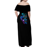 The Good Girl In Me Got Tired Off Shoulder Maxi Dress - Wonder Print Shop