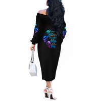The Good Girl In Me Got Tired Off The Shoulder Long Sleeve Dress - Wonder Print Shop