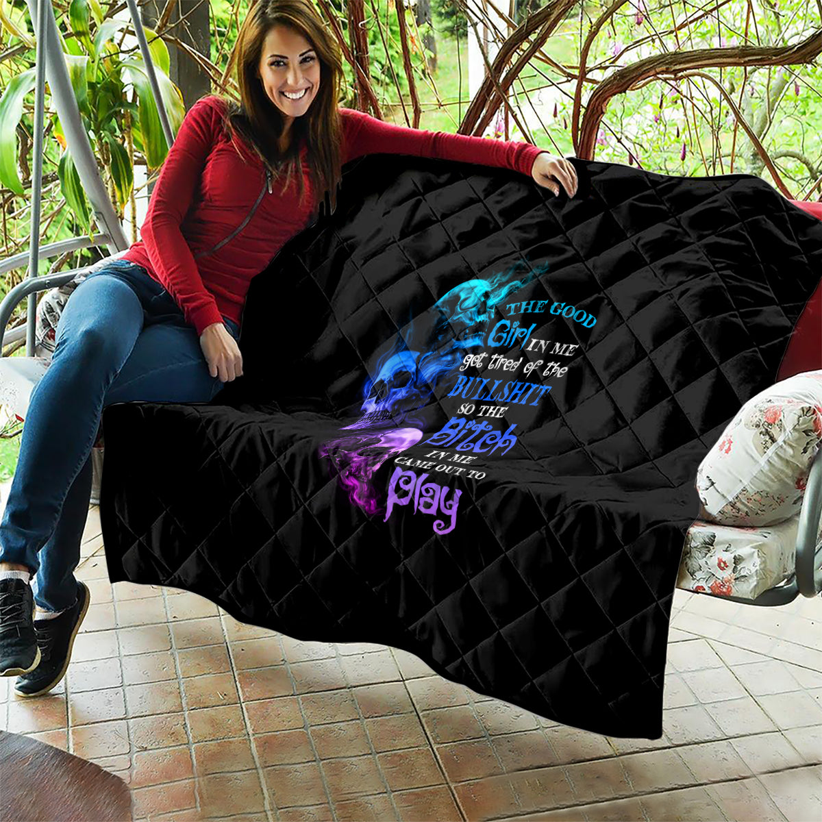 The Good Girl In Me Got Tired Quilt - Wonder Print Shop