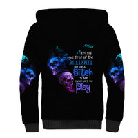 The Good Girl In Me Got Tired Sherpa Hoodie - Wonder Print Shop