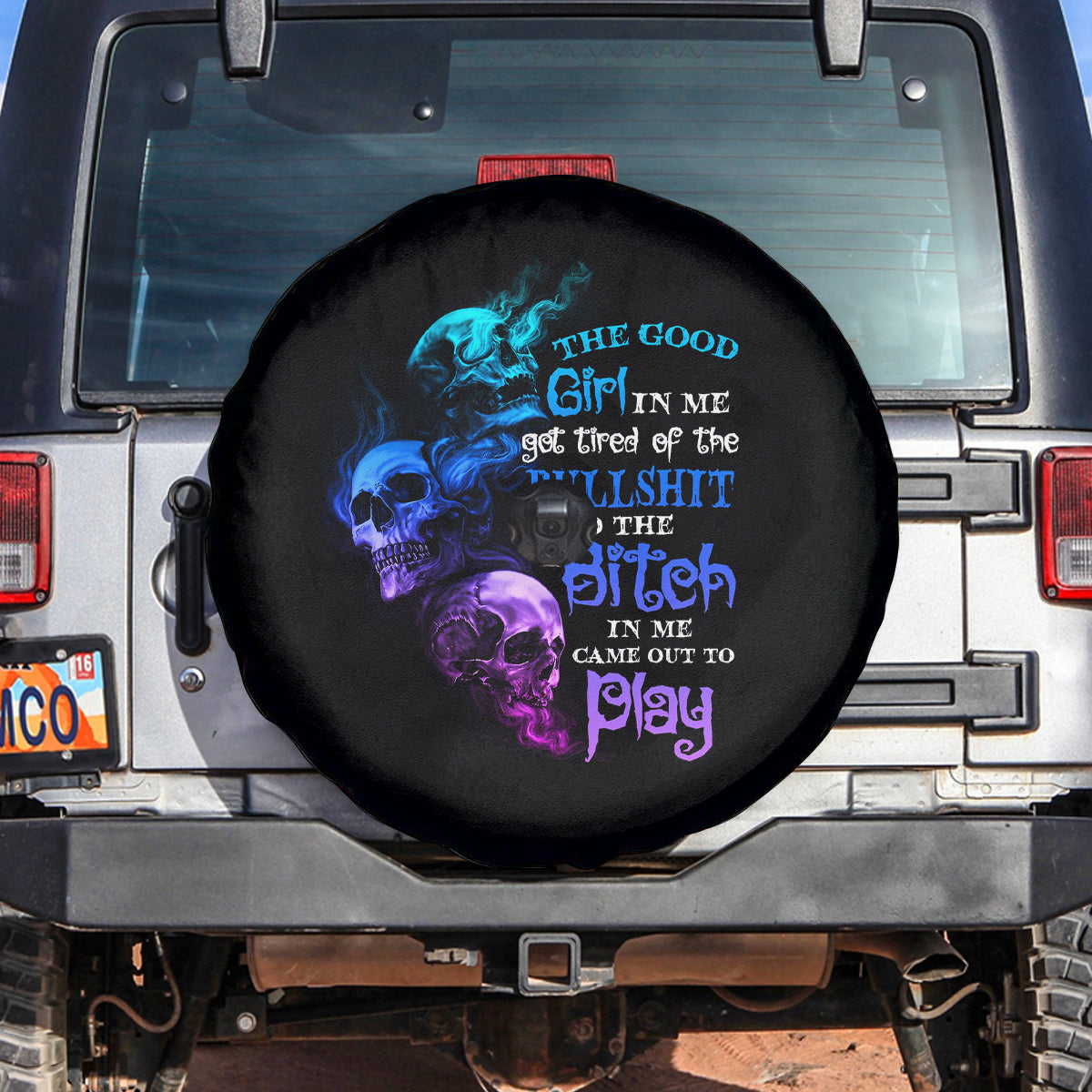 The Good Girl In Me Got Tired Spare Tire Cover - Wonder Print Shop