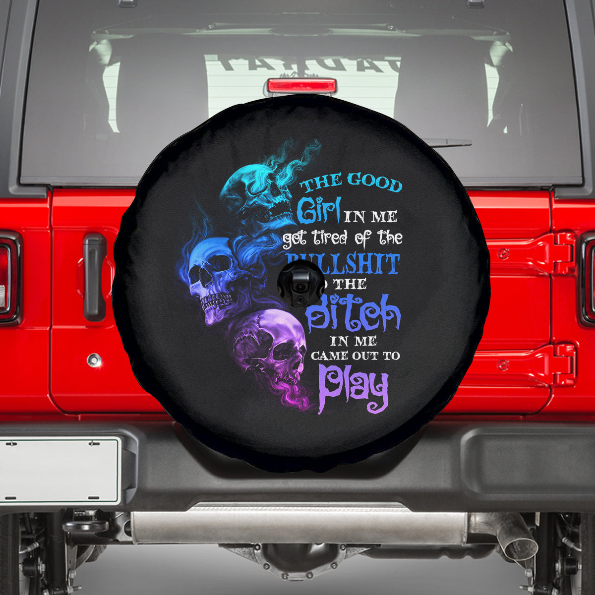 The Good Girl In Me Got Tired Spare Tire Cover - Wonder Print Shop