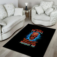 I Can't Go To Hell Thunder Skull Area Rug - Wonder Print Shop