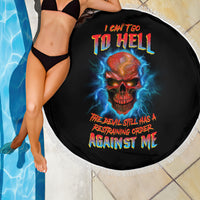 I Can't Go To Hell Thunder Skull Beach Blanket - Wonder Print Shop