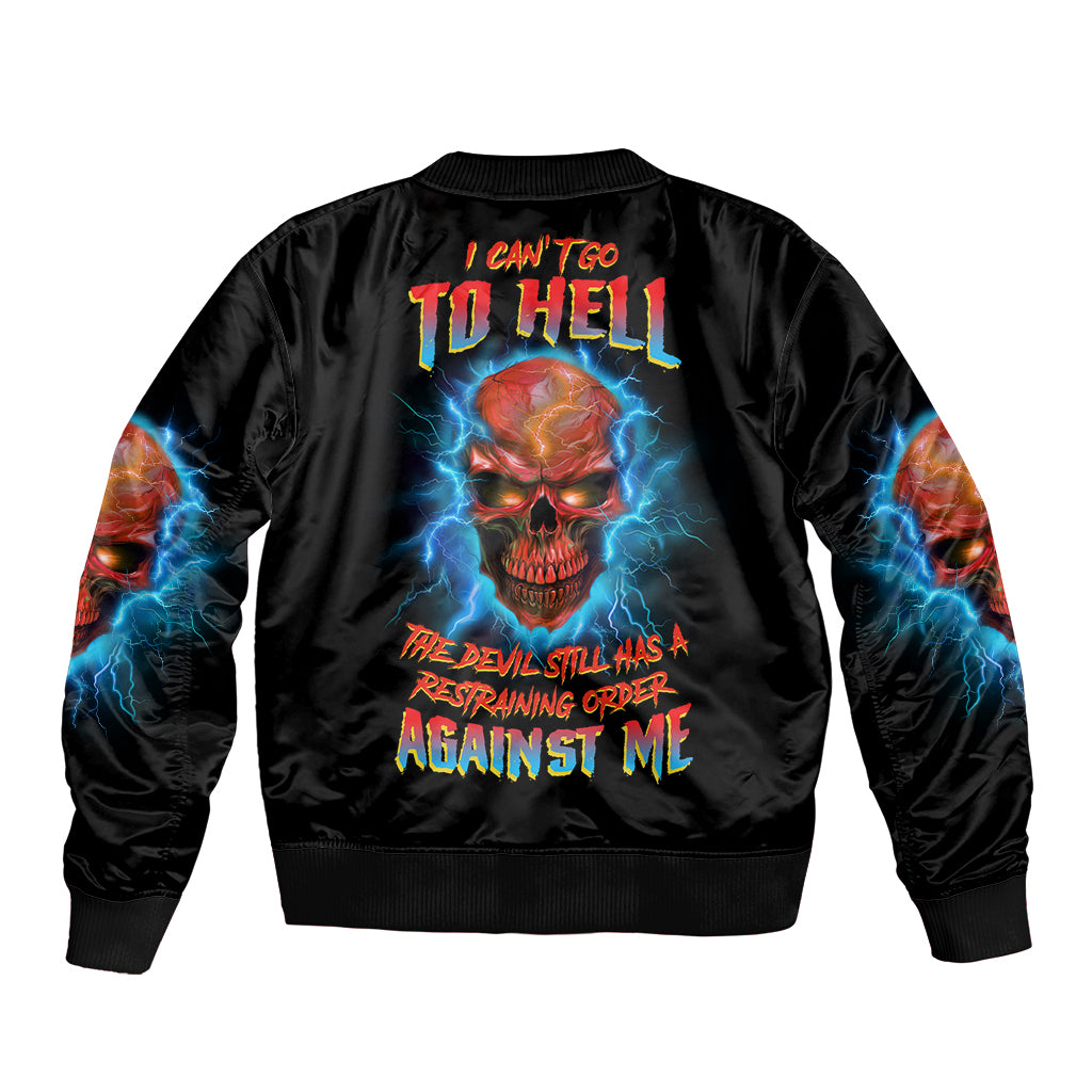 I Can't Go To Hell Thunder Skull Bomber Jacket - Wonder Print Shop
