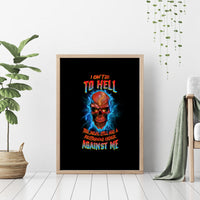 I Can't Go To Hell Thunder Skull Canvas Wall Art - Wonder Print Shop
