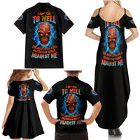 I Can't Go To Hell Thunder Skull Family Matching Summer Maxi Dress and Hawaiian Shirt - Wonder Print Shop