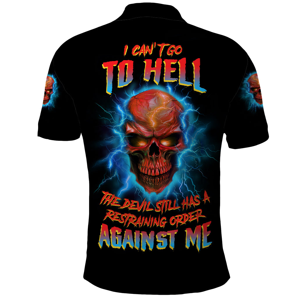 I Can't Go To Hell Thunder Skull Polo Shirt - Wonder Print Shop