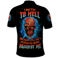 I Can't Go To Hell Thunder Skull Polo Shirt - Wonder Print Shop
