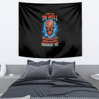 I Can't Go To Hell Thunder Skull Tapestry - Wonder Print Shop