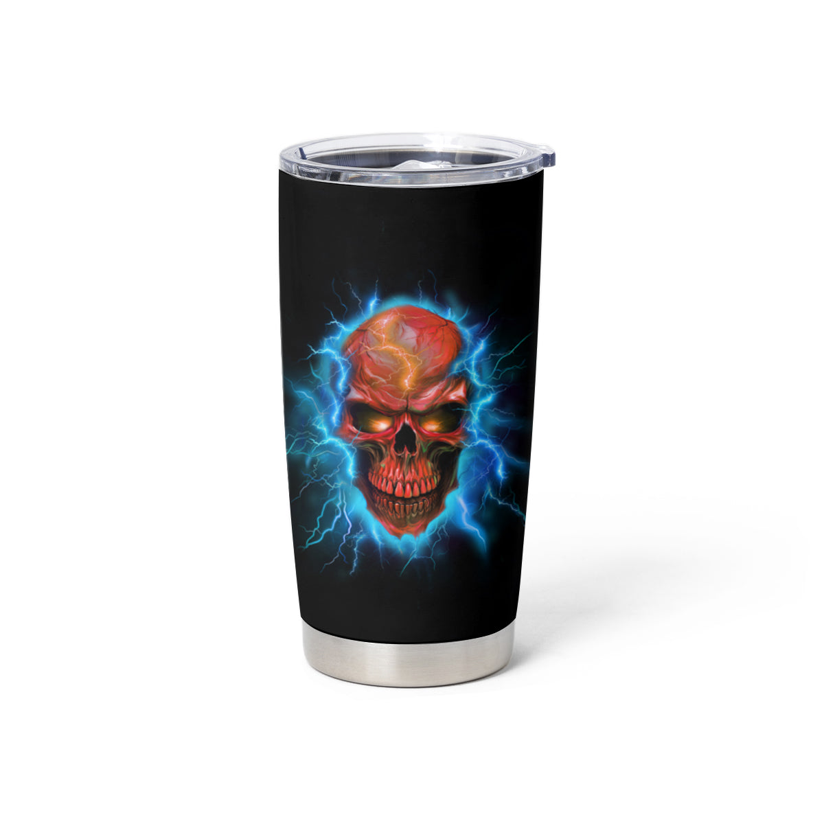 I Can't Go To Hell Thunder Skull Tumbler Cup - Wonder Print Shop