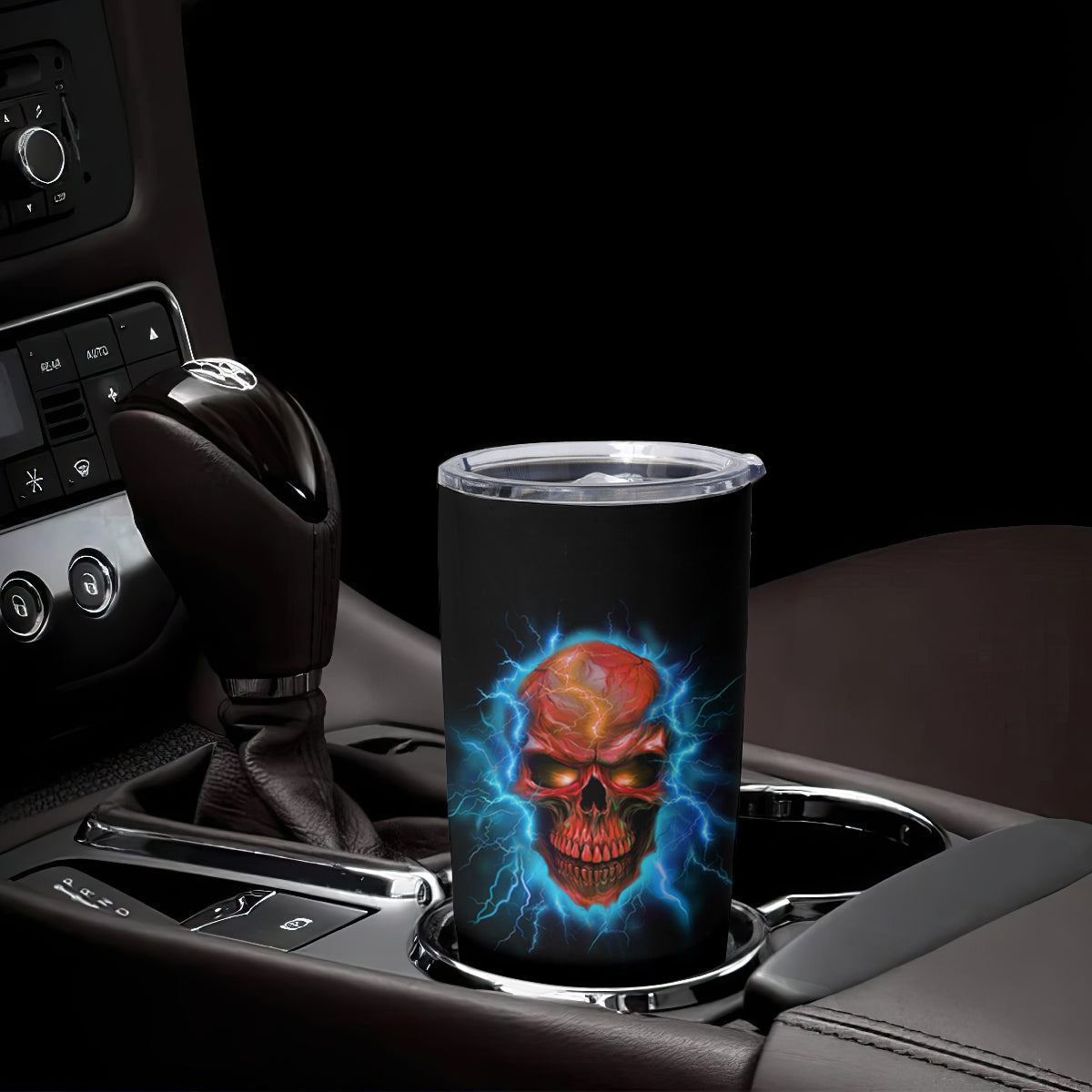 I Can't Go To Hell Thunder Skull Tumbler Cup - Wonder Print Shop