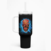 I Can't Go To Hell Thunder Skull Tumbler With Handle - Wonder Print Shop