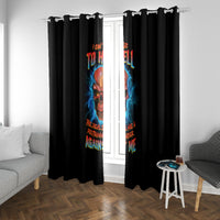 I Can't Go To Hell Thunder Skull Window Curtain - Wonder Print Shop