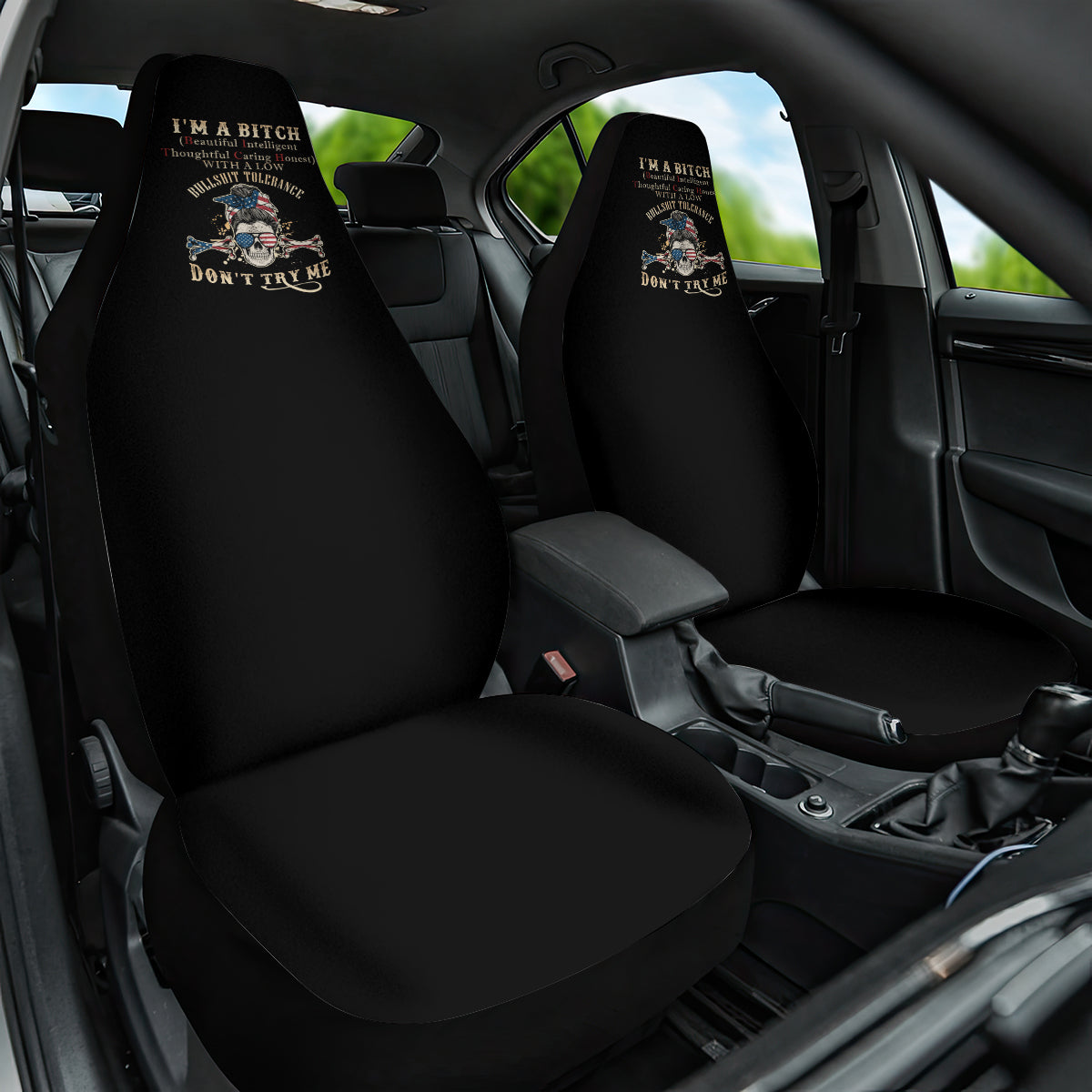 I'm A B Don't Try Me Car Seat Cover - Wonder Print Shop