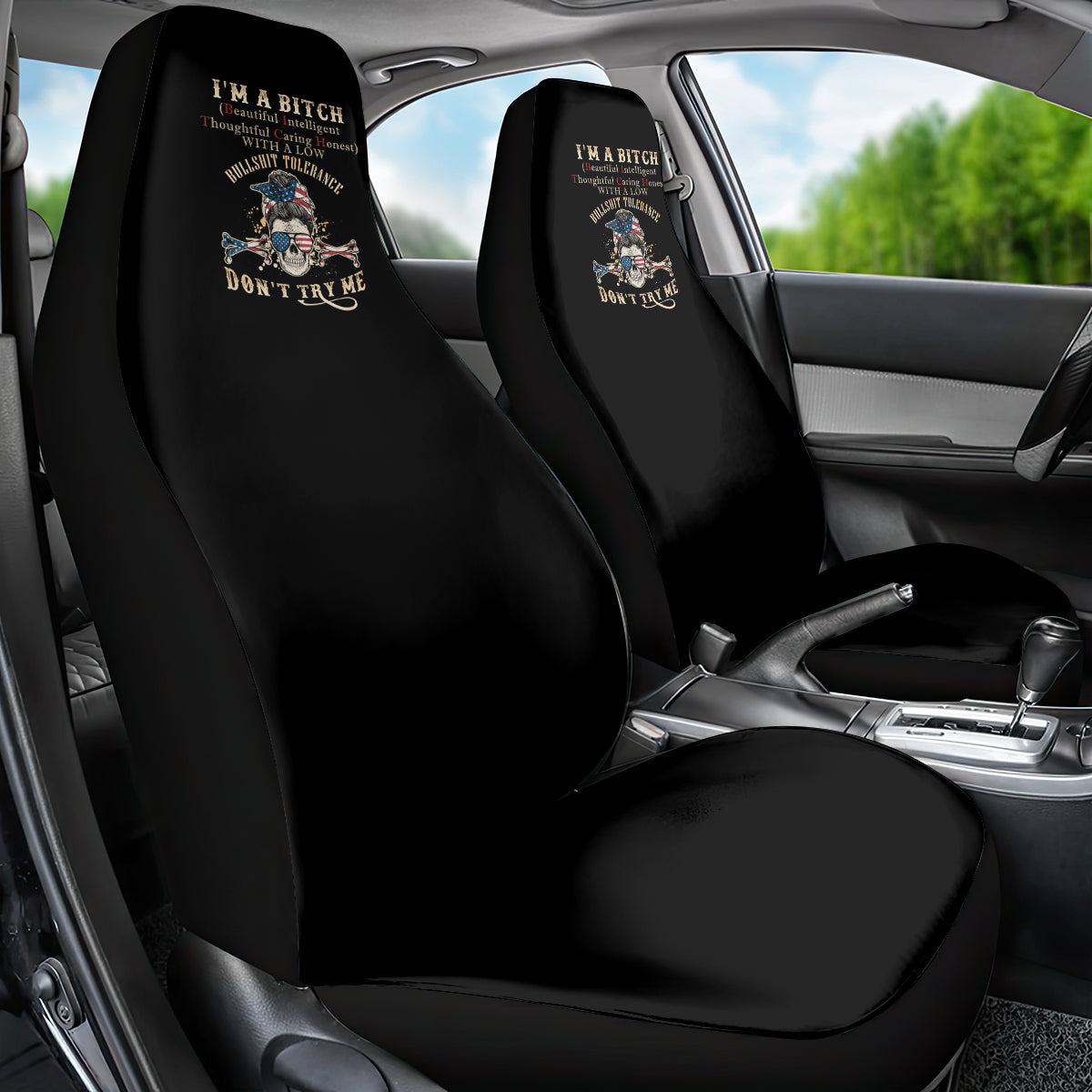 I'm A B Don't Try Me Car Seat Cover - Wonder Print Shop