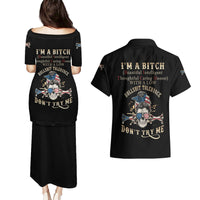 I'm A B Don't Try Me Couples Matching Puletasi Dress and Hawaiian Shirt - Wonder Print Shop