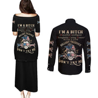 I'm A B Don't Try Me Couples Matching Puletasi Dress and Long Sleeve Button Shirt - Wonder Print Shop