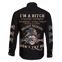 I'm A B Don't Try Me Family Matching Long Sleeve Bodycon Dress and Hawaiian Shirt - Wonder Print Shop