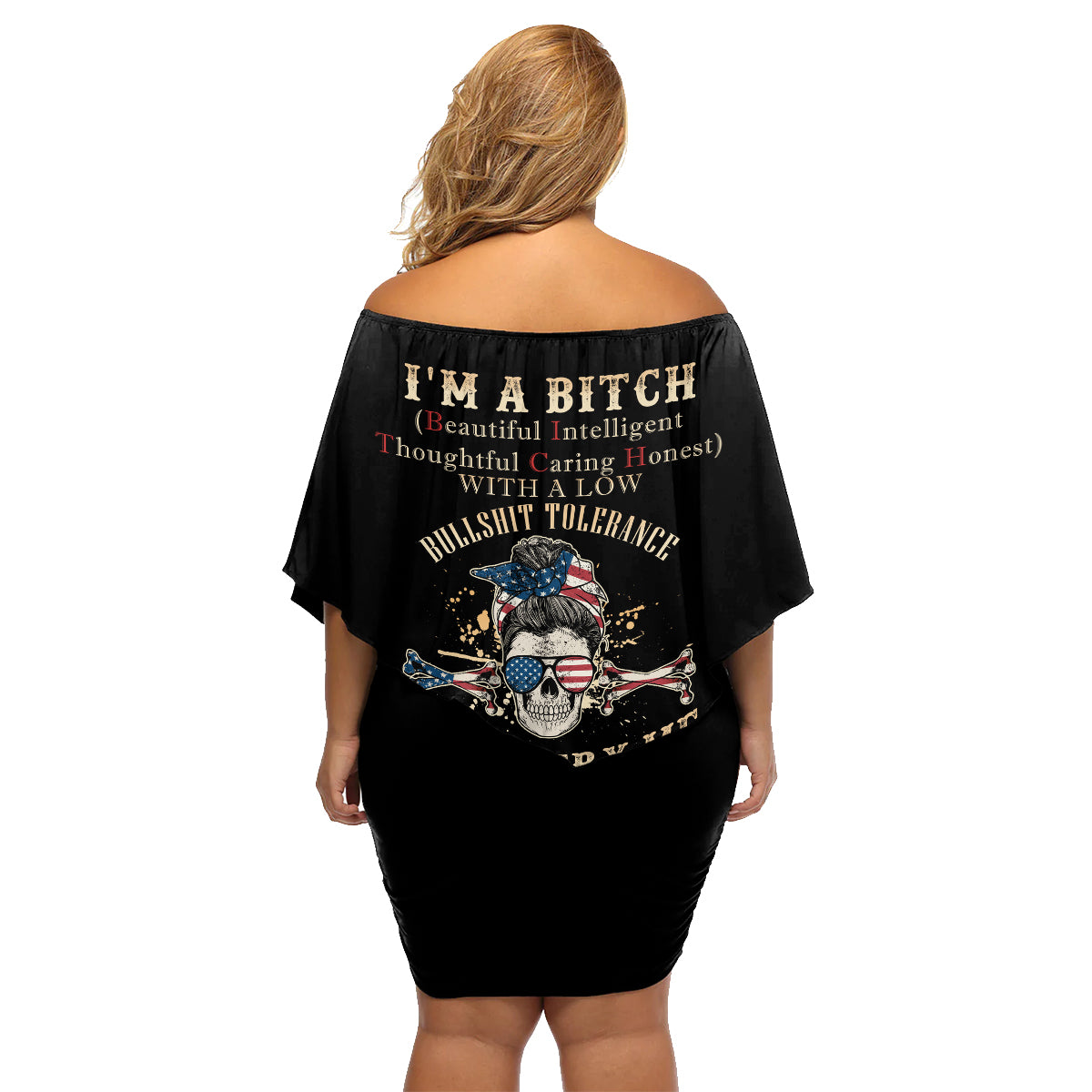 I'm A B Don't Try Me Family Matching Off Shoulder Short Dress and Hawaiian Shirt - Wonder Print Shop