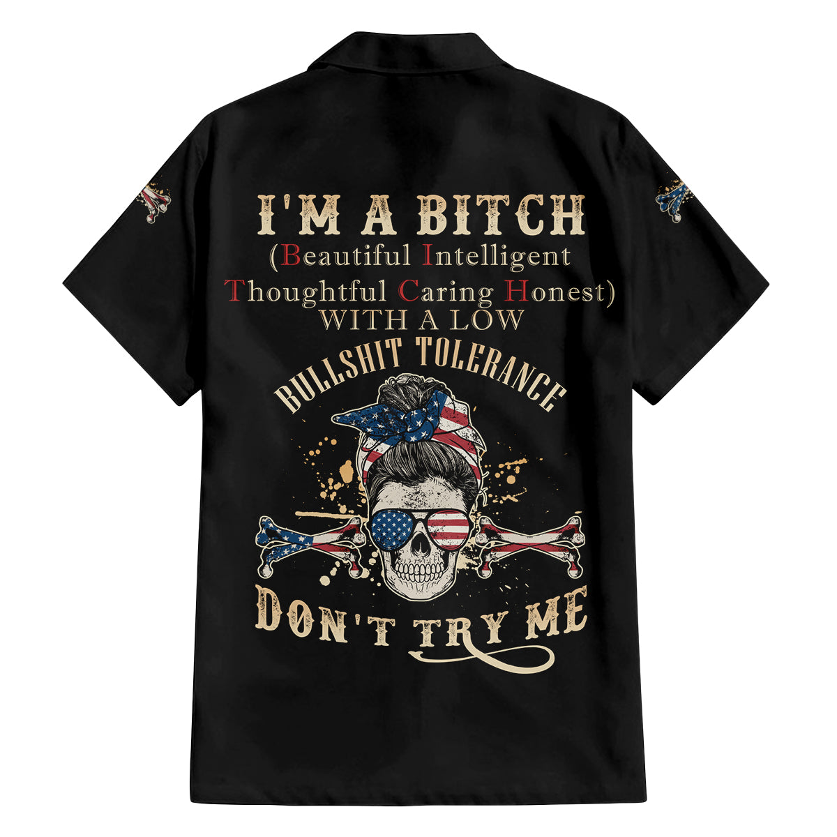 I'm A B Don't Try Me Family Matching Puletasi Dress and Hawaiian Shirt - Wonder Print Shop