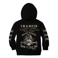 I'm A B Don't Try Me Kid Hoodie - Wonder Print Shop