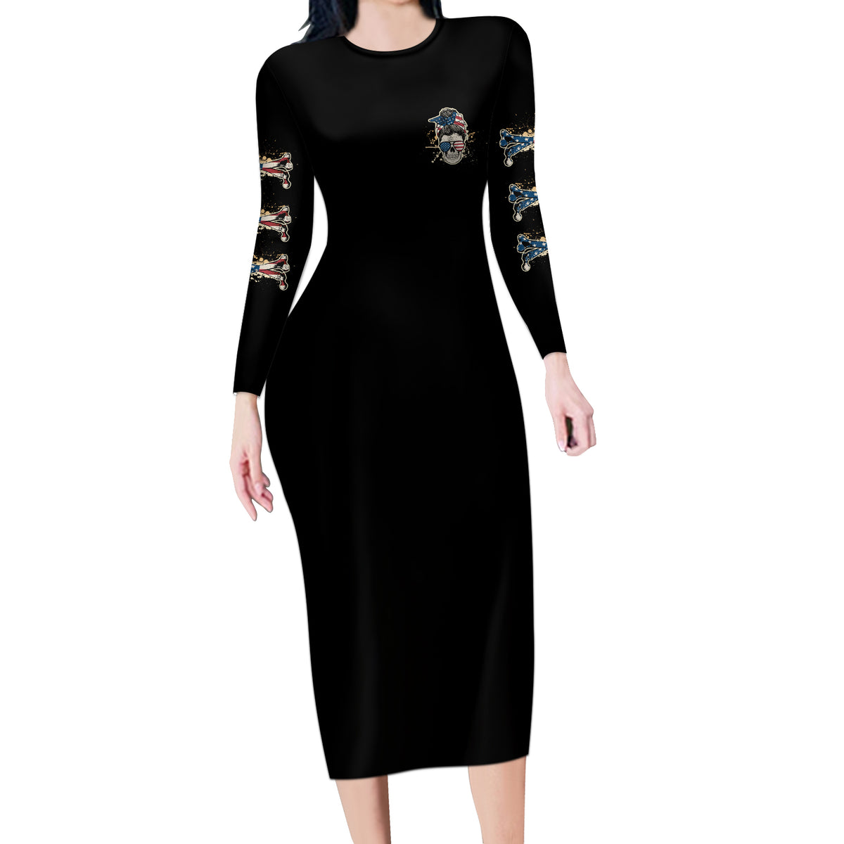 I'm A B Don't Try Me Long Sleeve Bodycon Dress - Wonder Print Shop