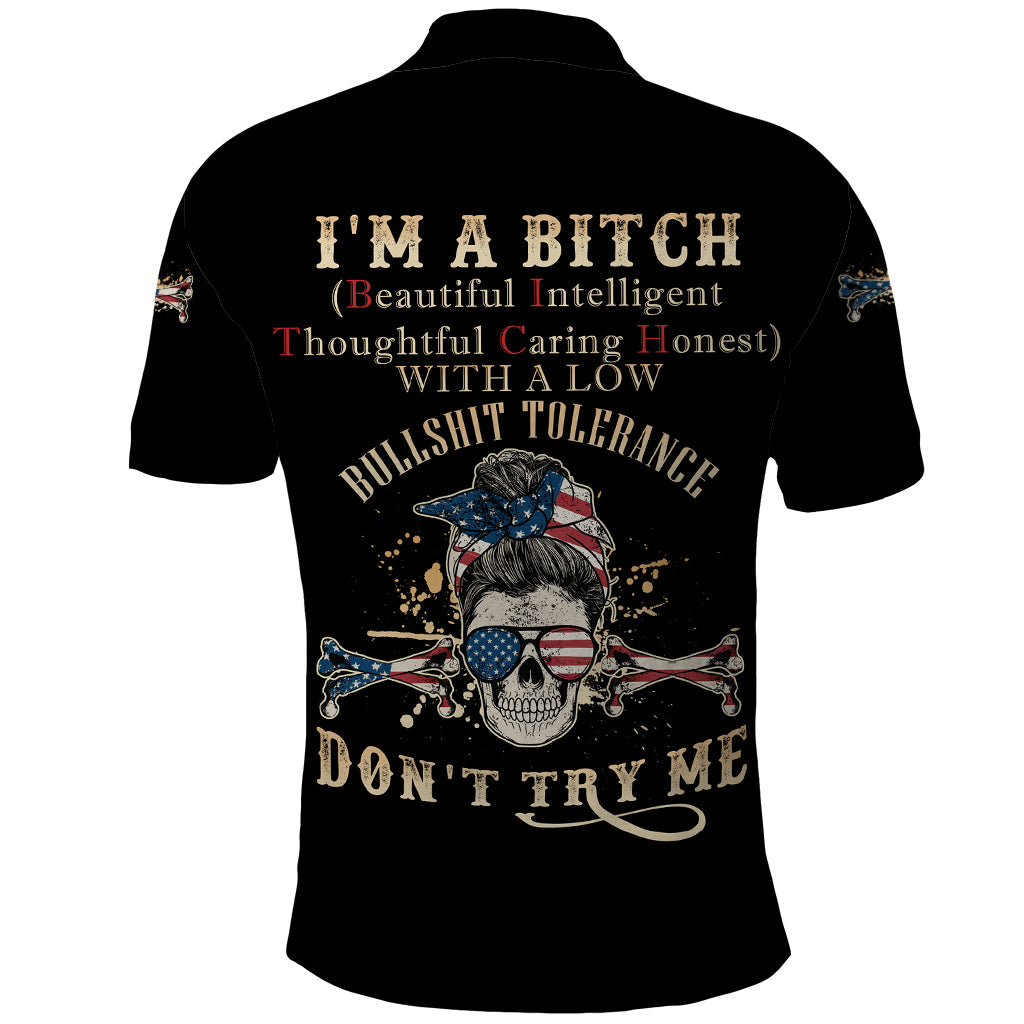 I'm A B Don't Try Me Polo Shirt - Wonder Print Shop