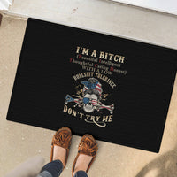 I'm A B Don't Try Me Rubber Doormat - Wonder Print Shop