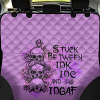 Stuck Between Idk Idc And Idgaf Back Car Seat Cover - Wonder Print Shop