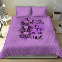 Stuck Between Idk Idc And Idgaf Bedding Set - Wonder Print Shop