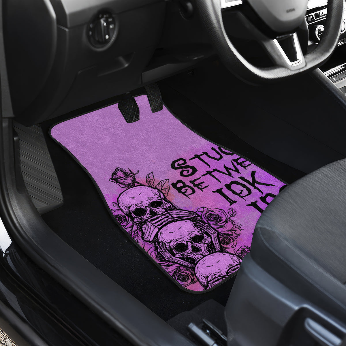 Stuck Between Idk Idc And Idgaf Car Mats - Wonder Print Shop