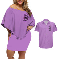 Stuck Between Idk Idc And Idgaf Couples Matching Off Shoulder Short Dress and Hawaiian Shirt - Wonder Print Shop