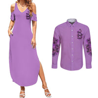 Stuck Between Idk Idc And Idgaf Couples Matching Summer Maxi Dress and Long Sleeve Button Shirt - Wonder Print Shop