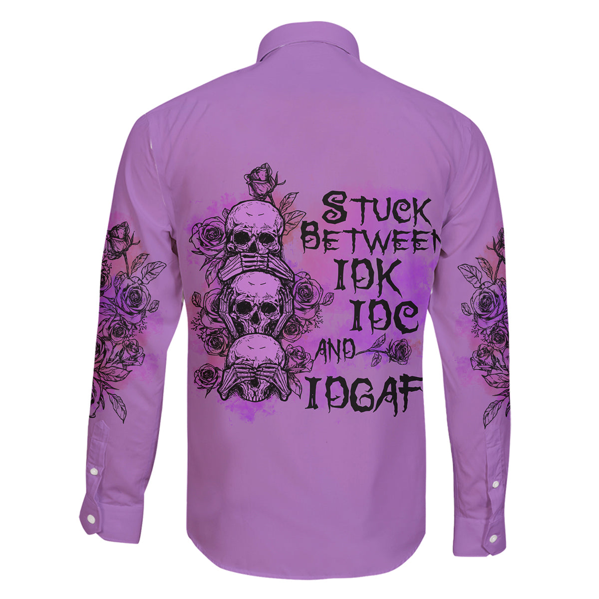 Stuck Between Idk Idc And Idgaf Family Matching Off Shoulder Short Dress and Hawaiian Shirt - Wonder Print Shop