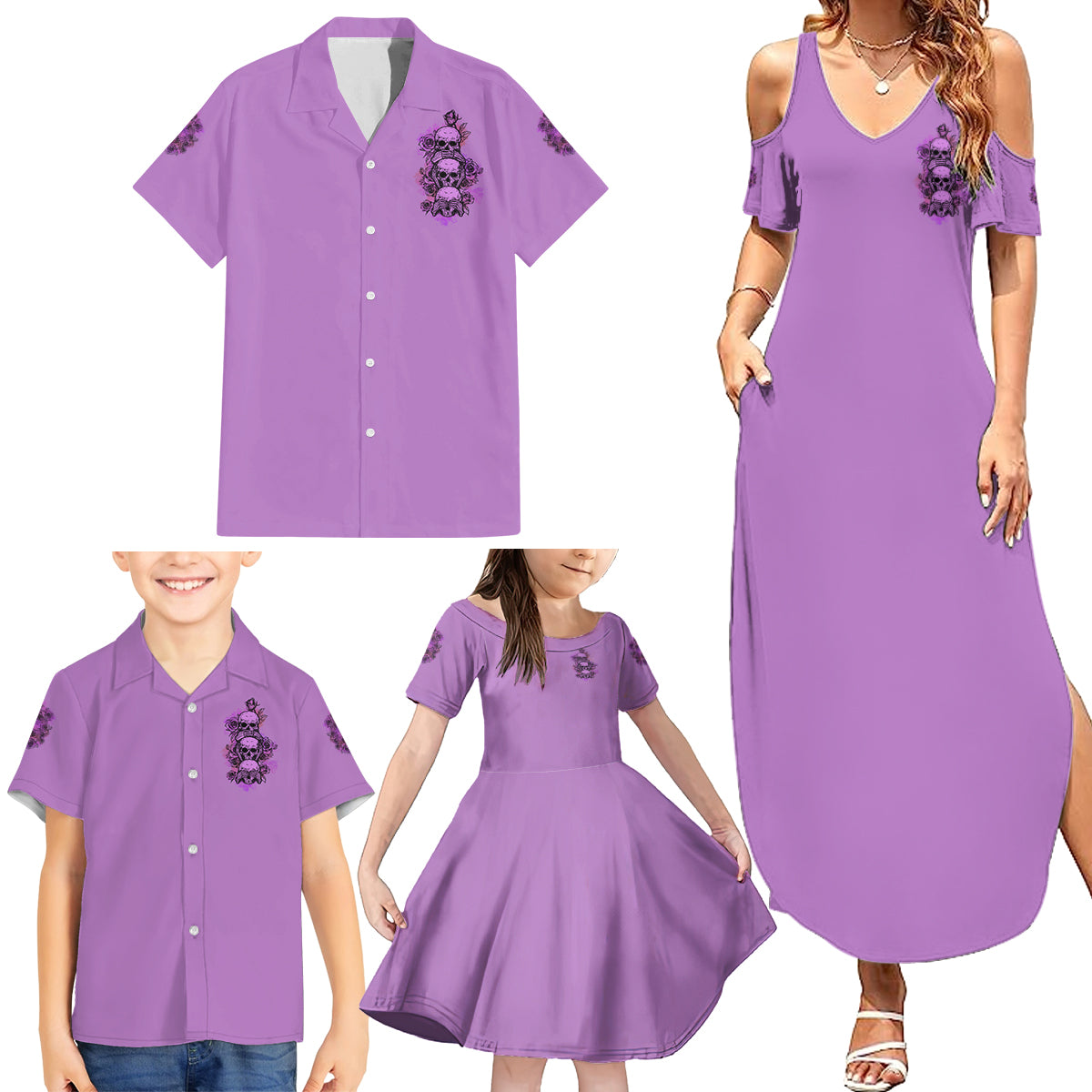 Stuck Between Idk Idc And Idgaf Family Matching Summer Maxi Dress and Hawaiian Shirt - Wonder Print Shop