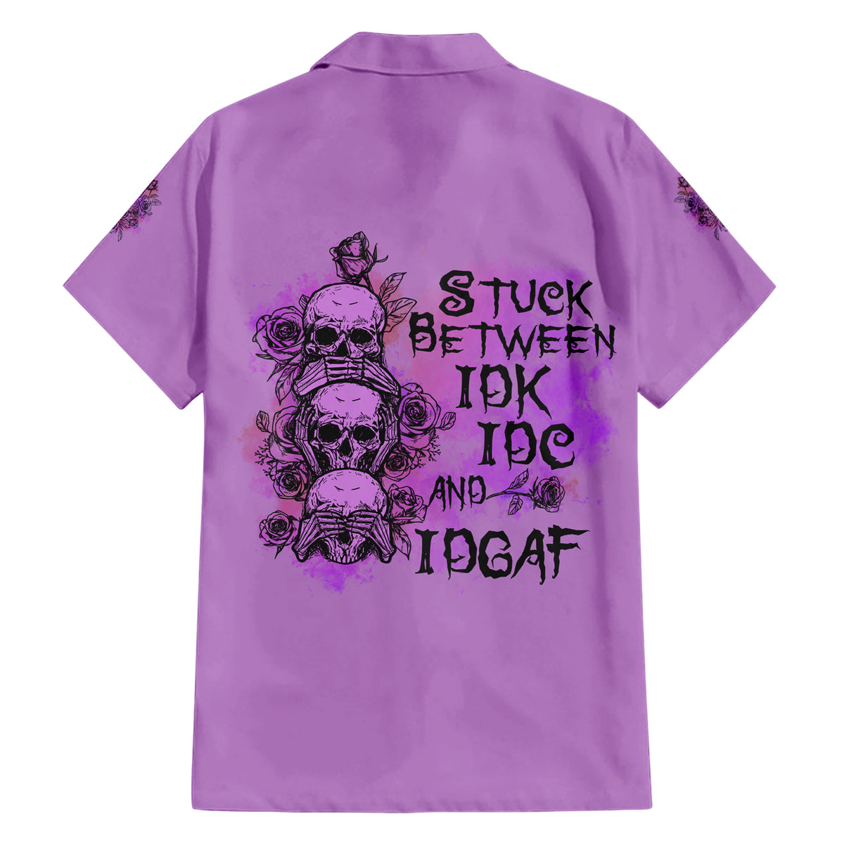 Stuck Between Idk Idc And Idgaf Hawaiian Shirt - Wonder Print Shop