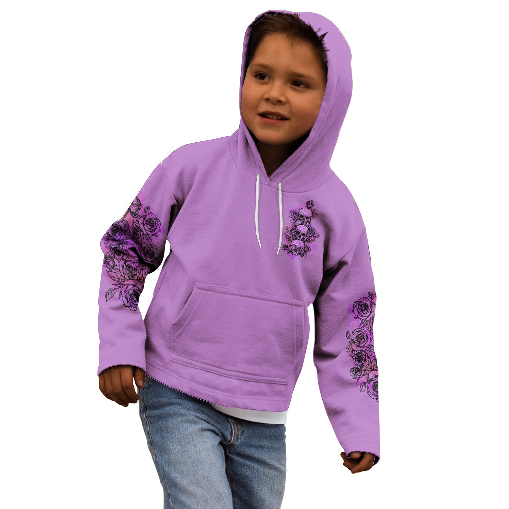 Stuck Between Idk Idc And Idgaf Kid Hoodie - Wonder Print Shop