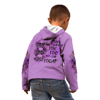 Stuck Between Idk Idc And Idgaf Kid Hoodie - Wonder Print Shop
