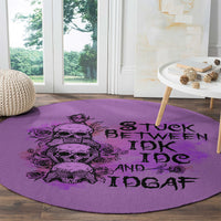 stuck-between-idk-idc-and-idgaf-round-carpet