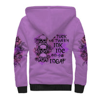 Stuck Between Idk Idc And Idgaf Sherpa Hoodie - Wonder Print Shop