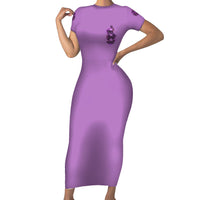 Stuck Between Idk Idc And Idgaf Short Sleeve Bodycon Dress - Wonder Print Shop