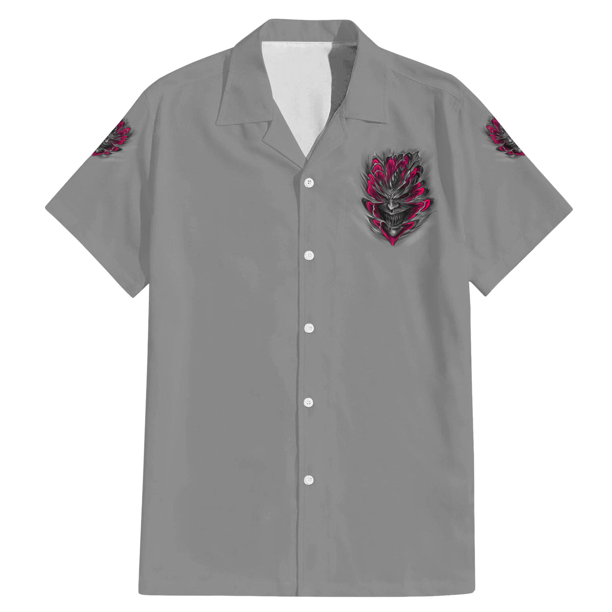 I'm Never Alone Skull Demon Family Matching Mermaid Dress and Hawaiian Shirt - Wonder Print Shop