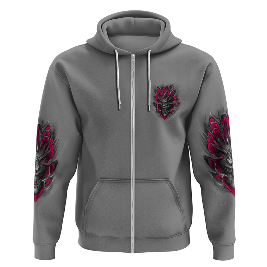 I'm Never Alone Skull Demon Hoodie - Wonder Print Shop