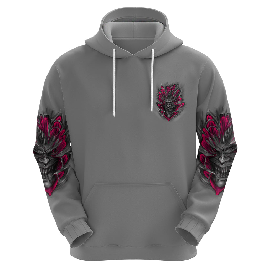 I'm Never Alone Skull Demon Hoodie - Wonder Print Shop