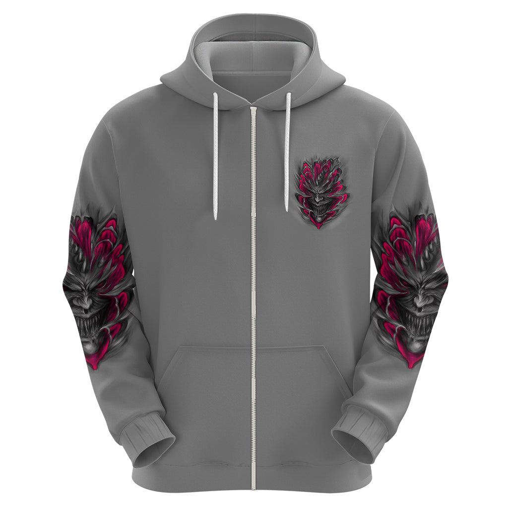 I'm Never Alone Skull Demon Hoodie - Wonder Print Shop