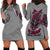 I'm Never Alone Skull Demon Hoodie Dress - Wonder Print Shop
