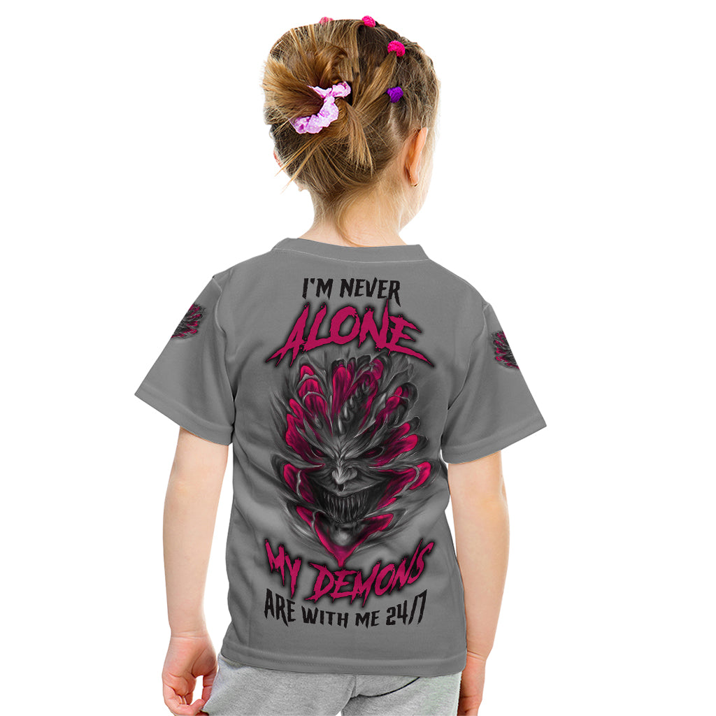 I'm Never Alone Skull Demon Kid T Shirt - Wonder Print Shop