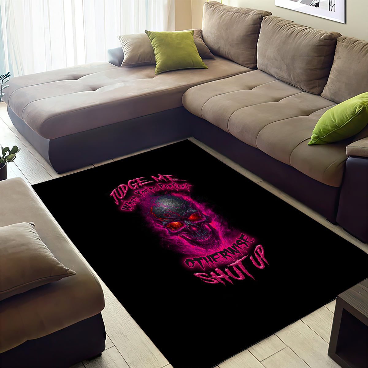 Judge Me When Yours Perfect Otherwise Shut Up Area Rug - Wonder Print Shop