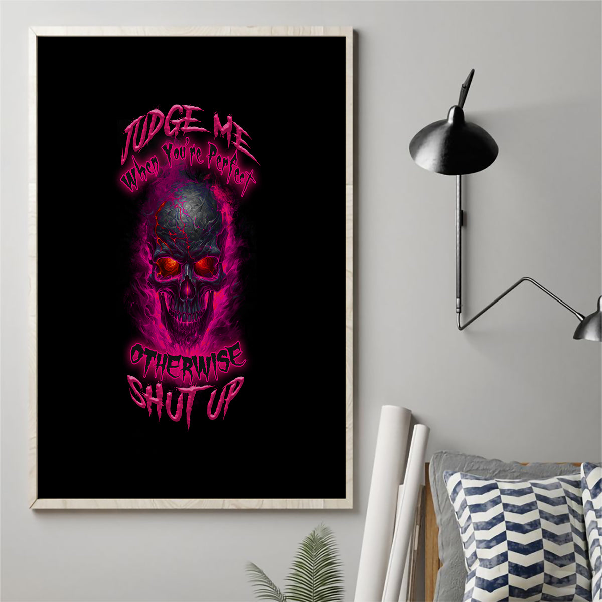 Judge Me When Yours Perfect Otherwise Shut Up Canvas Wall Art - Wonder Print Shop